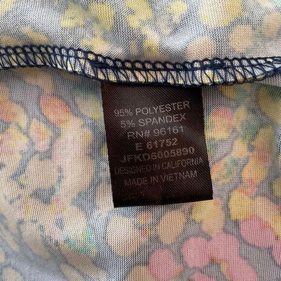 Bebop Wrap Look Dress In A Vibrant Print Sleeveless Size L - Picture 15 of 16